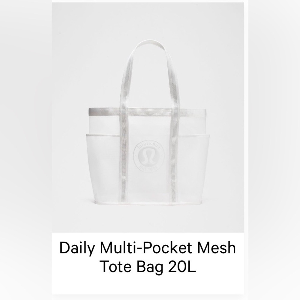 lululemon athletica White Mesh Tote Bag